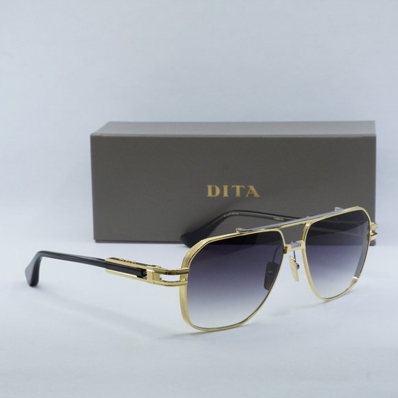 Dita KUDRU DTS-436-A-01 Aviator Sunglasses - Gold/Black/Grey - Picture 7 of 7